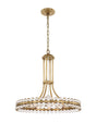 Crystorama Clover 8 Light Aged Brass Chandelier