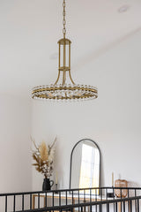 Crystorama Clover 8 Light Aged Brass Chandelier