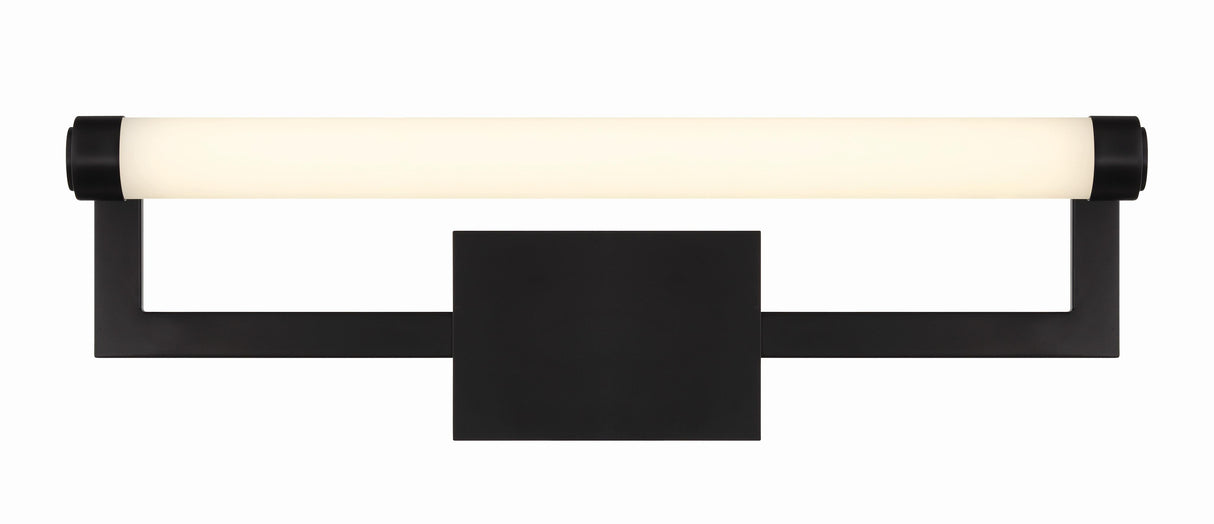 Crystorama Clinton Integrated LED Matte Black Picture Light