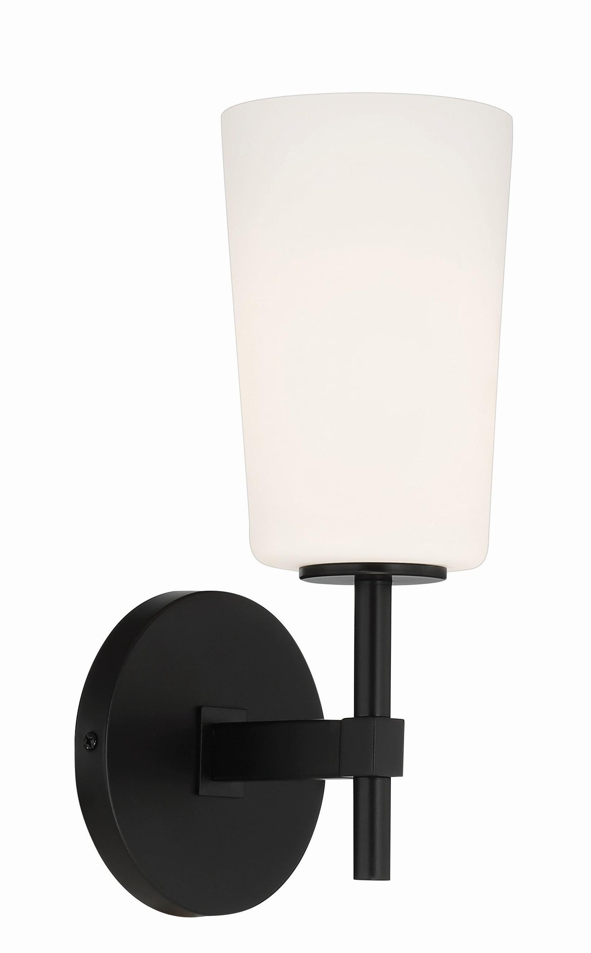 Crystorama Colton 1 Light Black Sconce