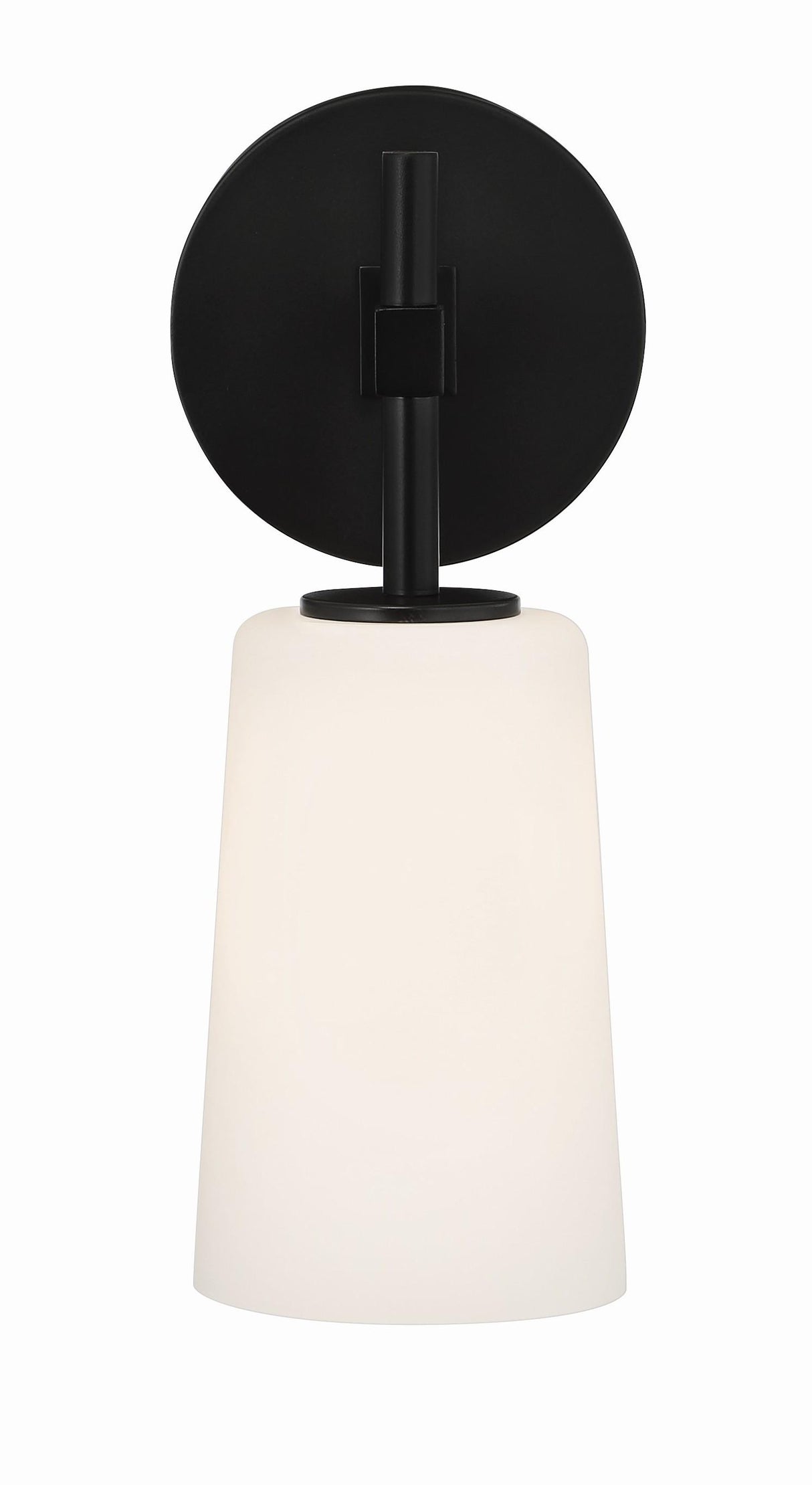 Crystorama Colton 1 Light Black Sconce