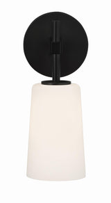 Crystorama Colton 1 Light Black Sconce