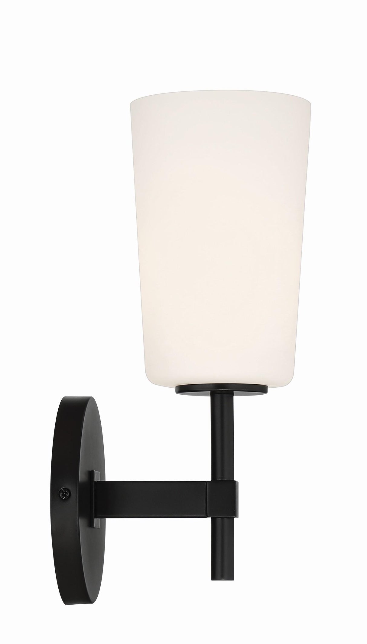 Crystorama Colton 1 Light Black Sconce