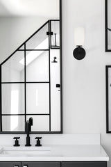 Crystorama Colton 1 Light Black Sconce