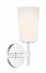 Crystorama Colton 1 Light Polished Chrome Sconce