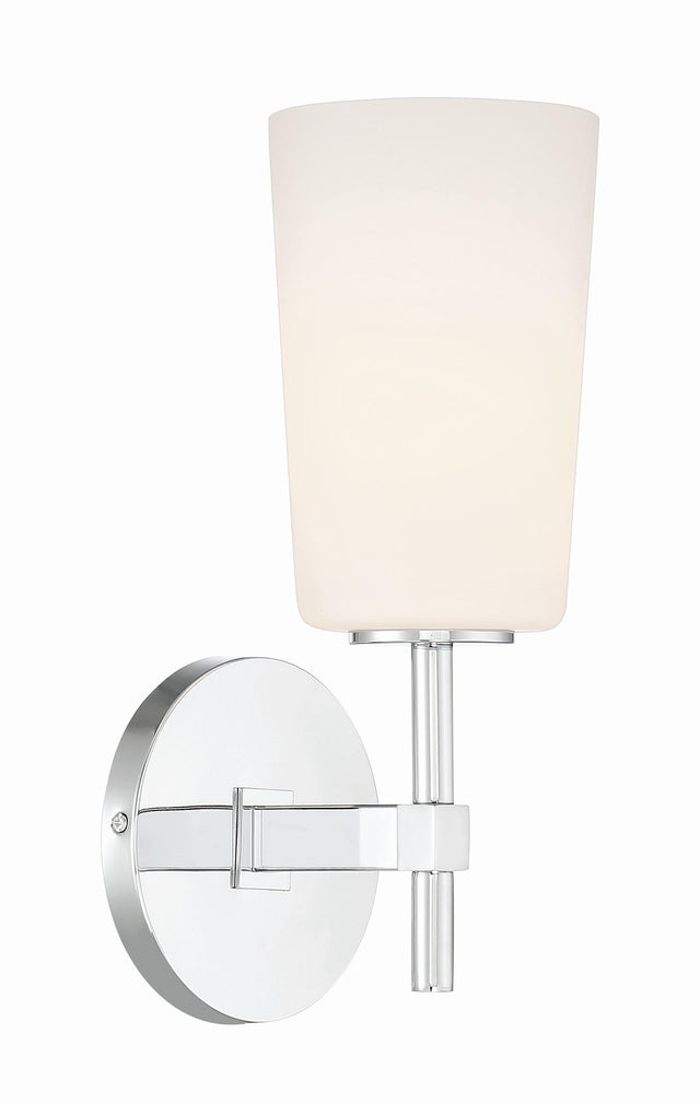 Crystorama Colton 1 Light Polished Chrome Sconce