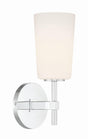 Crystorama Colton 1 Light Polished Chrome Sconce