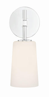 Crystorama Colton 1 Light Polished Chrome Sconce