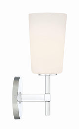 Crystorama Colton 1 Light Polished Chrome Sconce