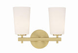 Crystorama Colton 2 Light Aged Brass Sconce