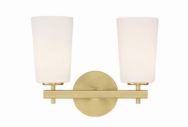 Crystorama Colton 2 Light Aged Brass Sconce