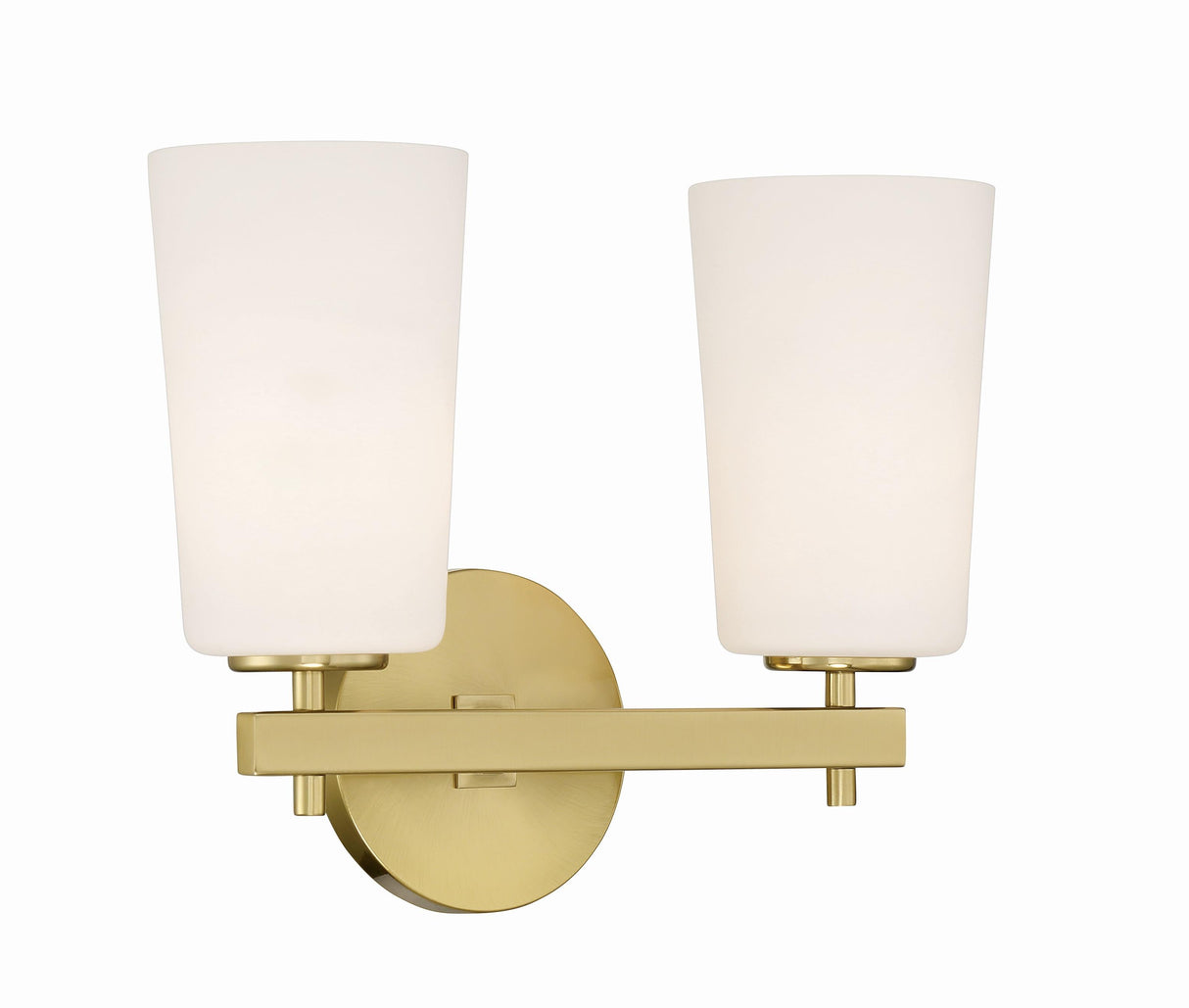 Crystorama Colton 2 Light Aged Brass Sconce