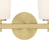 Crystorama Colton 2 Light Aged Brass Sconce