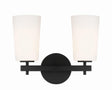 Crystorama Colton 2 Light Black Sconce