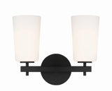 Crystorama Colton 2 Light Black Sconce