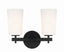 Crystorama Colton 2 Light Black Sconce