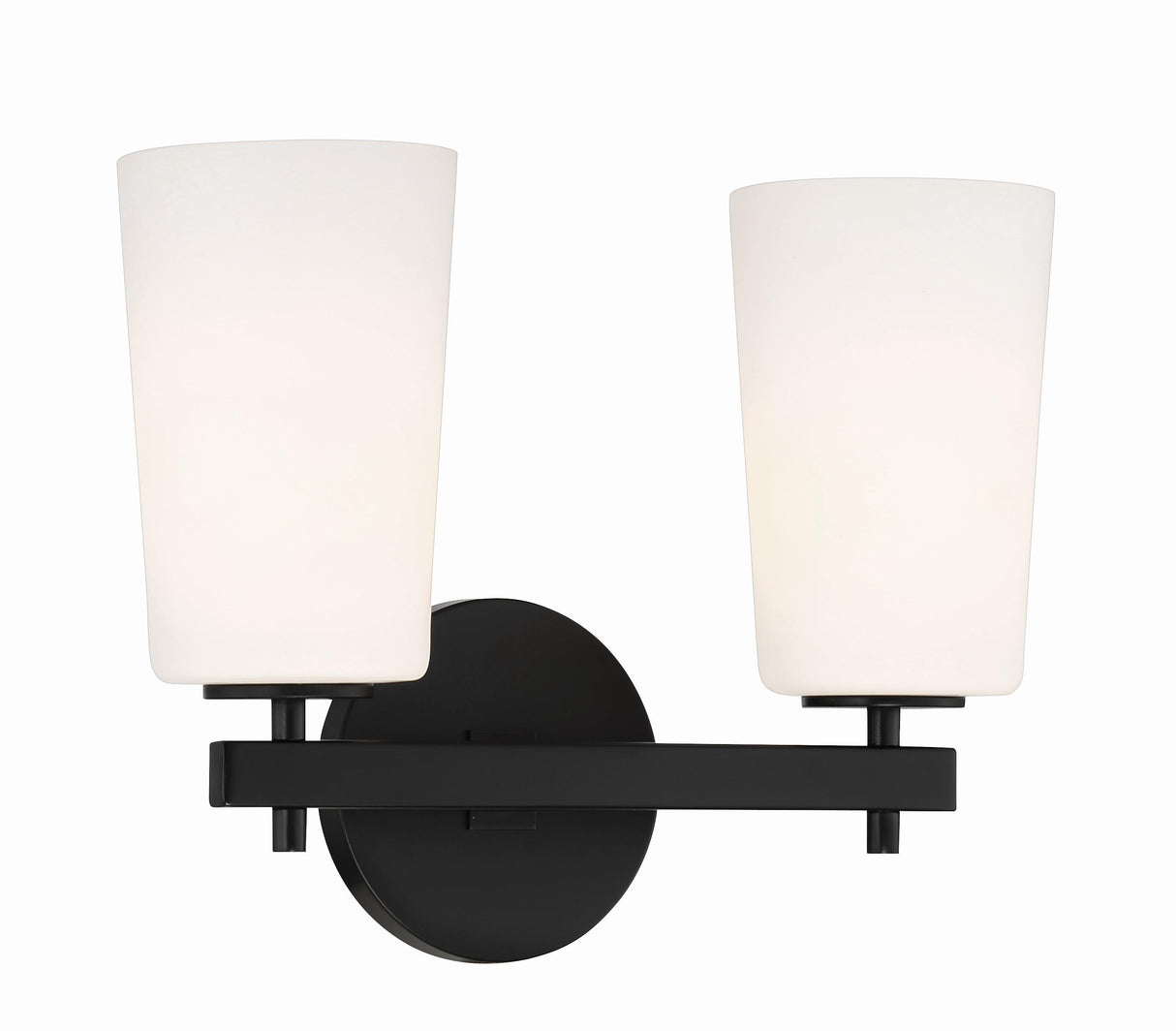 Crystorama Colton 2 Light Black Sconce