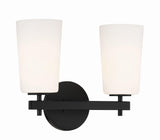 Crystorama Colton 2 Light Black Sconce