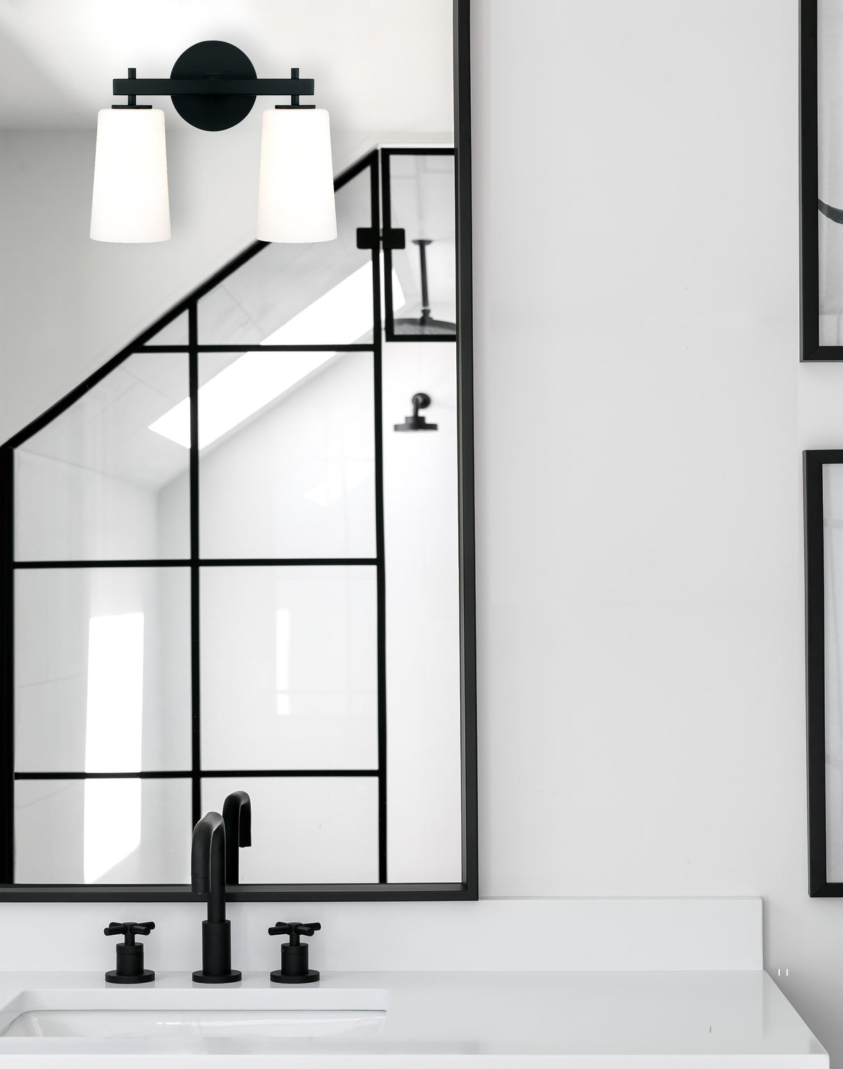 Crystorama Colton 2 Light Black Sconce