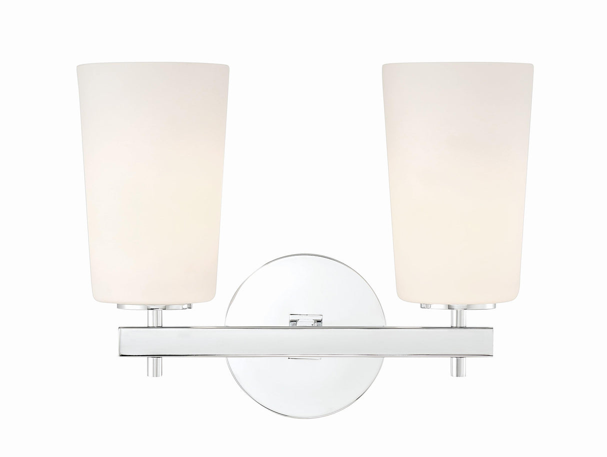 Crystorama Colton 2 Light Polished Chrome Sconce