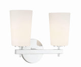 Crystorama Colton 2 Light Polished Chrome Sconce