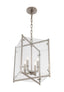 Crystorama Danbury 4 Light Brushed Nickel Lantern Chandelier