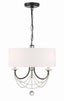 Crystorama Delilah 3 Light Matte Black Mini Chandelier