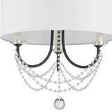 Crystorama Delilah 3 Light Matte Black Mini Chandelier