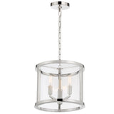 Crystorama Libby Langdon Devon 3 Light Polished Nickel Lantern Chandelier