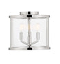 Crystorama Libby Langdon Devon 3 Light Polished Nickel Semi Flush Mount