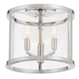 Crystorama Libby Langdon Devon 3 Light Polished Nickel Semi Flush Mount