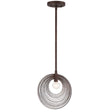 Crystorama Doral 1 Light Forged Bronze Mini Pendant