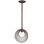 Crystorama Doral 1 Light Forged Bronze Mini Pendant
