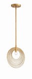 Crystorama Doral 1 Light Renaissance Gold Mini Pendant