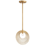 Crystorama Doral 1 Light Renaissance Gold Mini Pendant