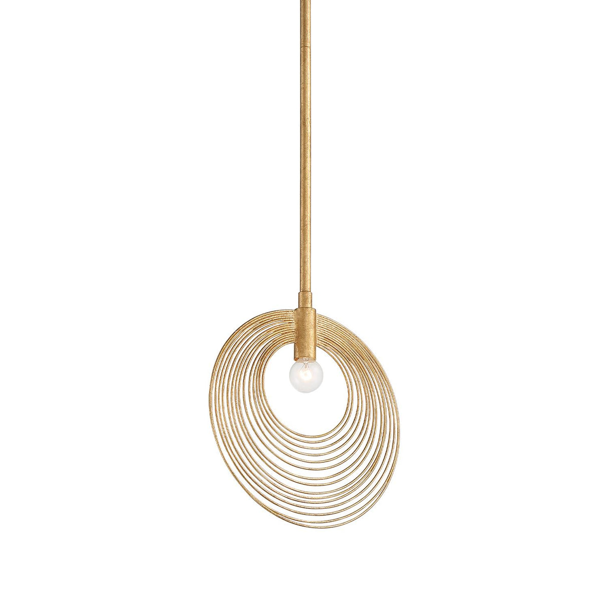 Crystorama Doral 1 Light Renaissance Gold Mini Pendant