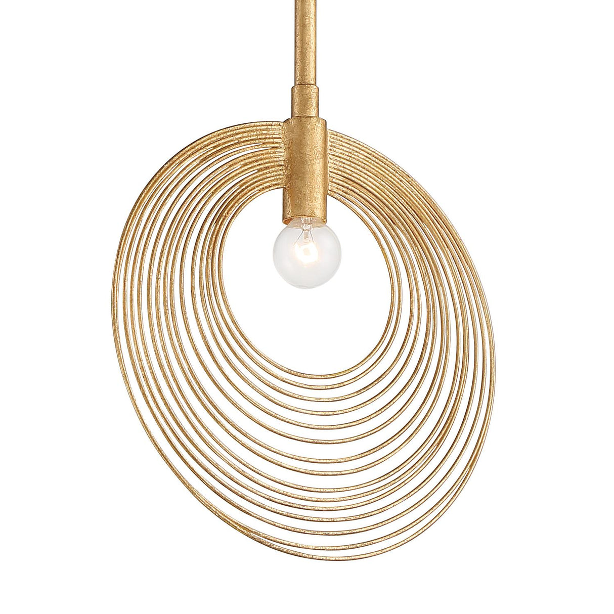 Crystorama Doral 1 Light Renaissance Gold Mini Pendant