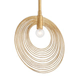 Crystorama Doral 1 Light Renaissance Gold Mini Pendant