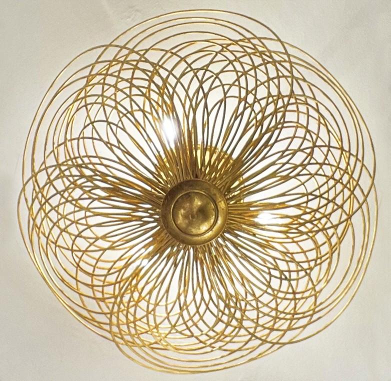Crystorama Doral 3 Light Renaissance Gold Semi Flush Mount