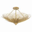 Crystorama Doral 6 Light Renaissance Gold Semi Flush Mount
