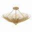 Crystorama Doral 6 Light Renaissance Gold Semi Flush Mount