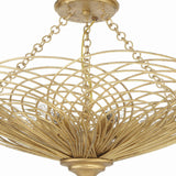 Crystorama Doral 6 Light Renaissance Gold Semi Flush Mount