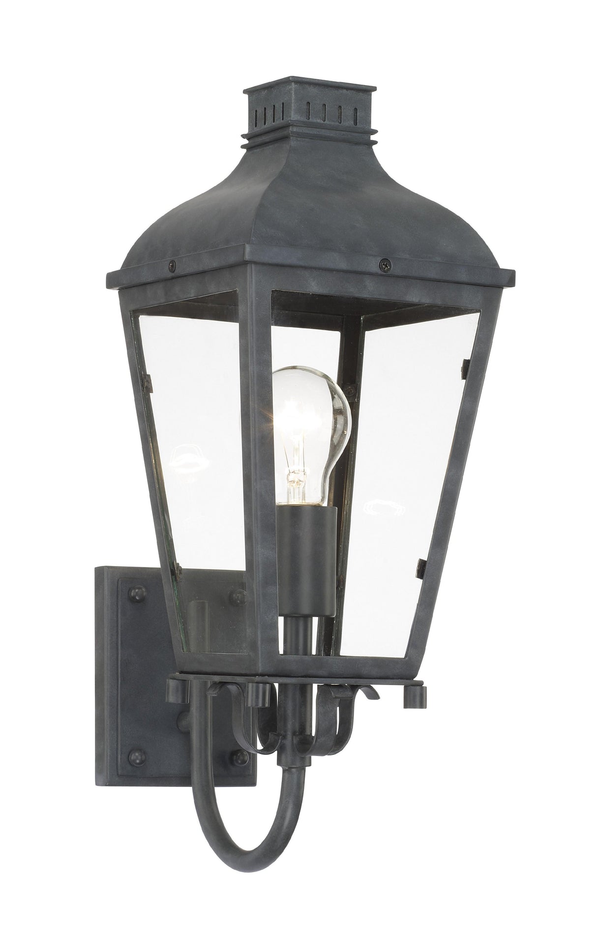 Crystorama Dumont 1 Light Graphite Outdoor Sconce