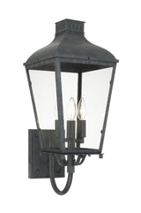 Crystorama Dumont 3 Light Graphite Outdoor Sconce
