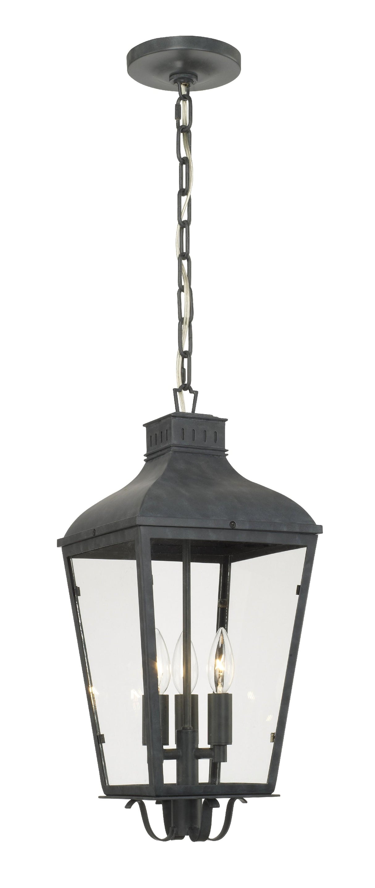 Crystorama Dumont 3 Light Graphite Outdoor Pendant