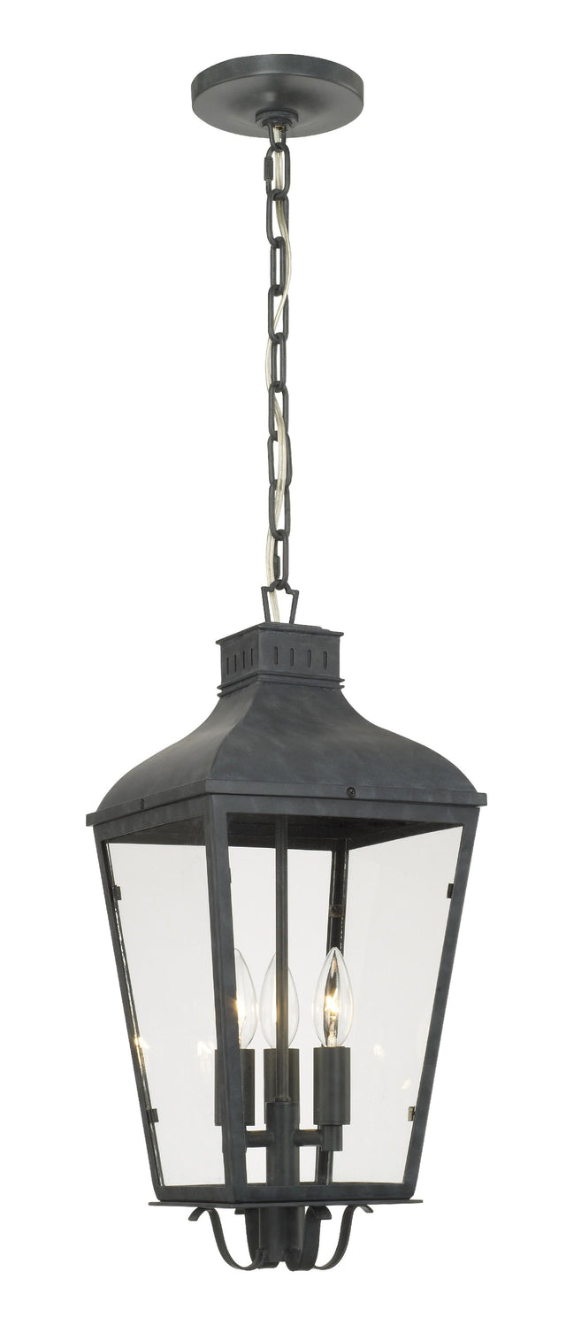 Crystorama Dumont 3 Light Graphite Outdoor Pendant