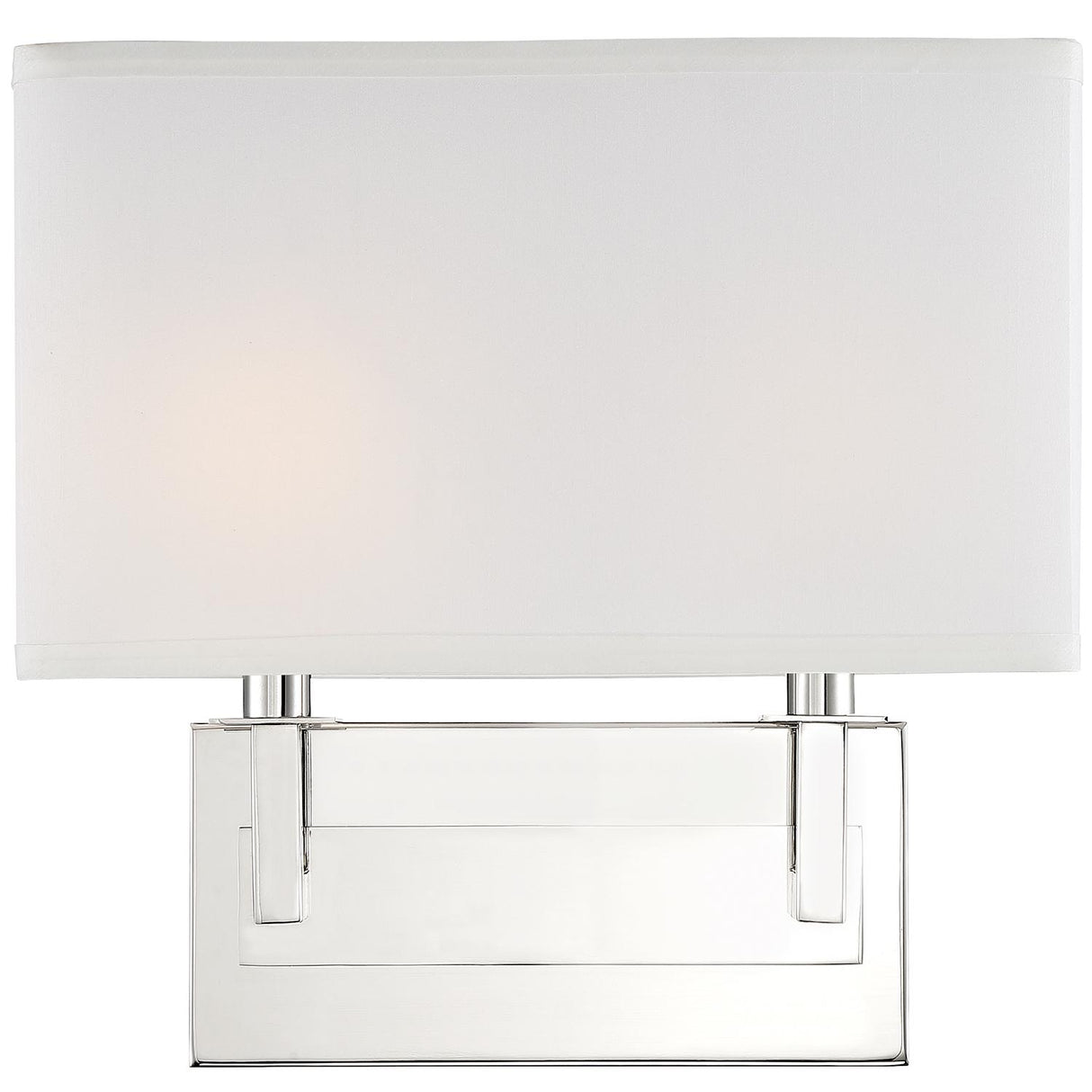Crystorama Durham 2 Light Polished Nickel Sconce