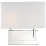 Crystorama Durham 2 Light Polished Nickel Sconce