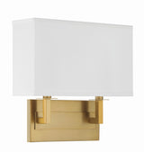 Crystorama Durham 2 Light Vibrant Gold Sconce