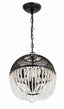Crystorama Duval 3 Light Matte Black Pendant